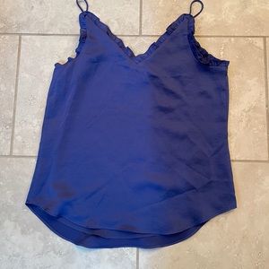 Express blue satin tank